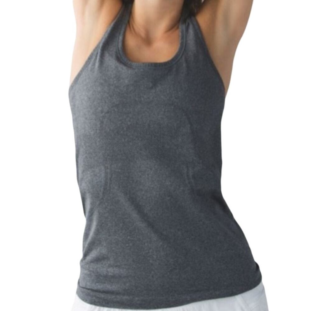 Lululemon Swiftly Tech Racerback Heathered Black 8